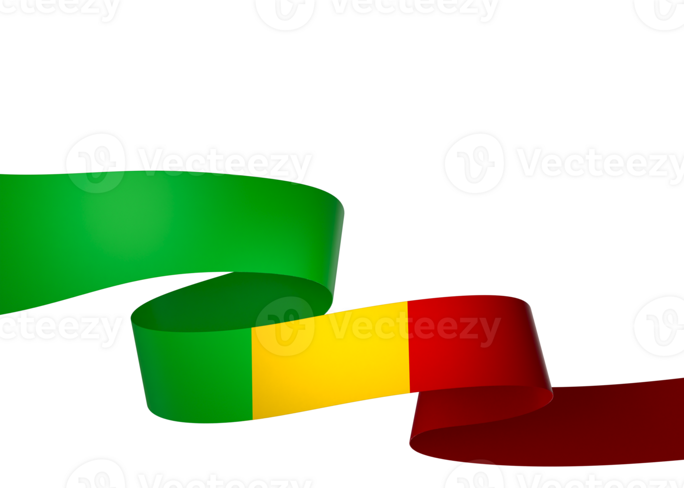 Mali flag element design national independence day banner ribbon png
