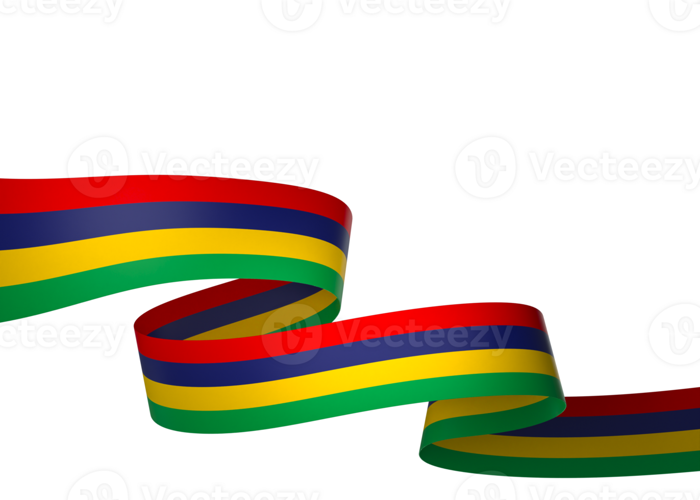Mauritius flag element design national independence day banner ribbon png