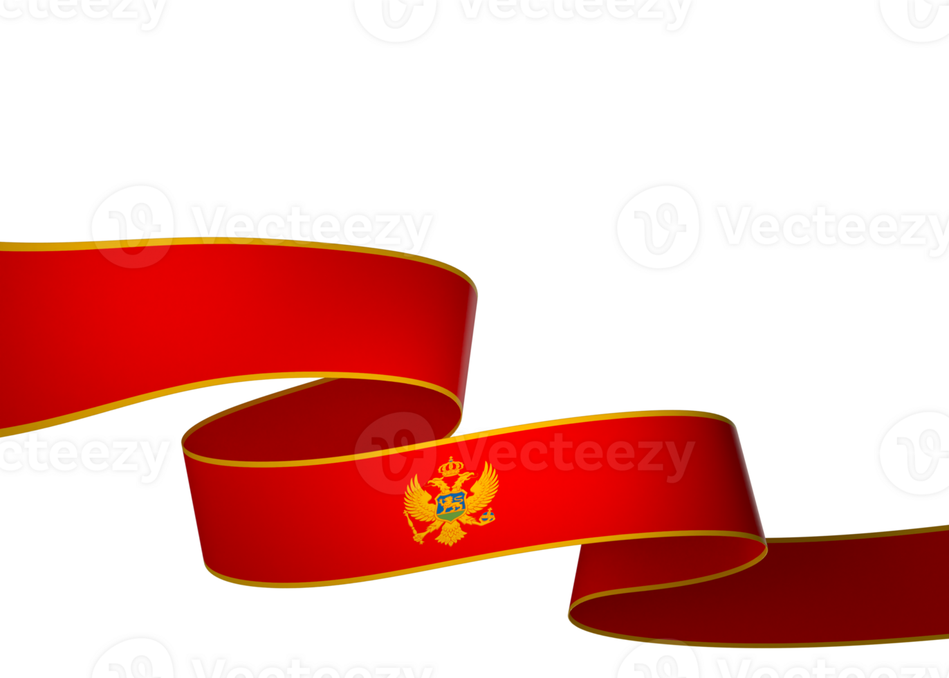 Montenegro flag element design national independence day banner ribbon png