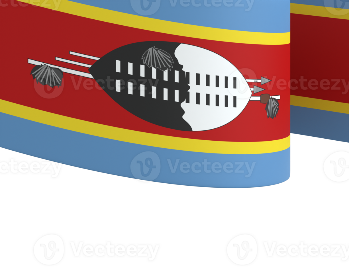 Eswatini flag element design national independence day banner ribbon png