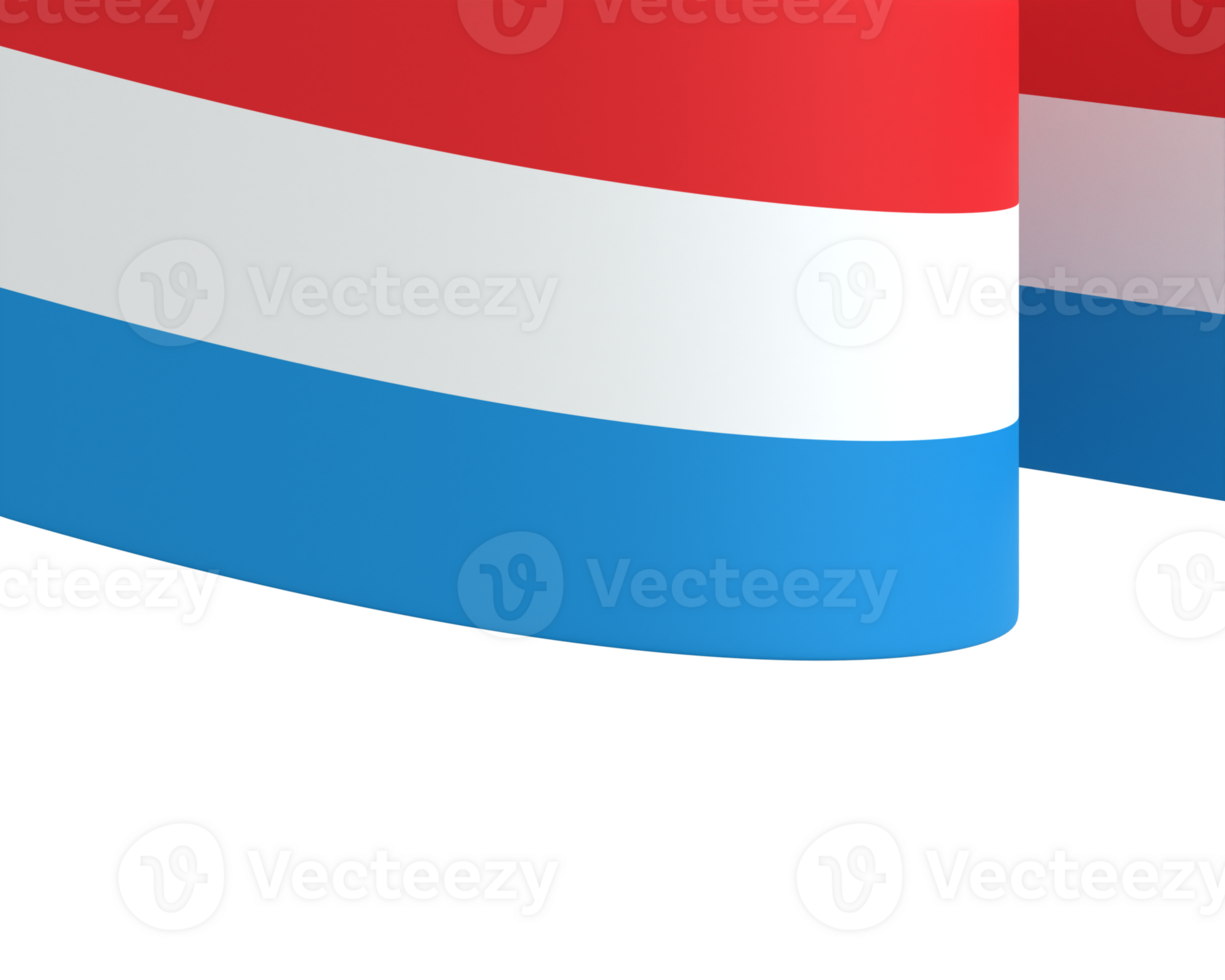 Luxembourg flag element design national independence day banner ribbon png