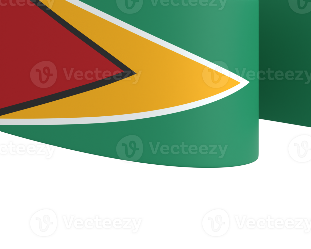 Guyana flag element design national independence day banner ribbon png