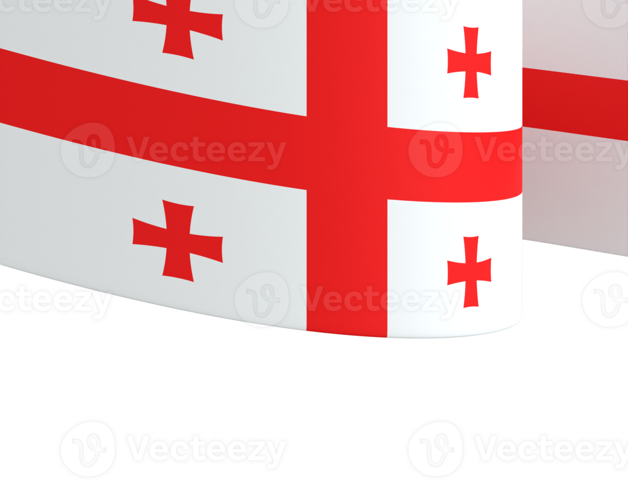 Georgia flag element design national independence day banner ribbon png