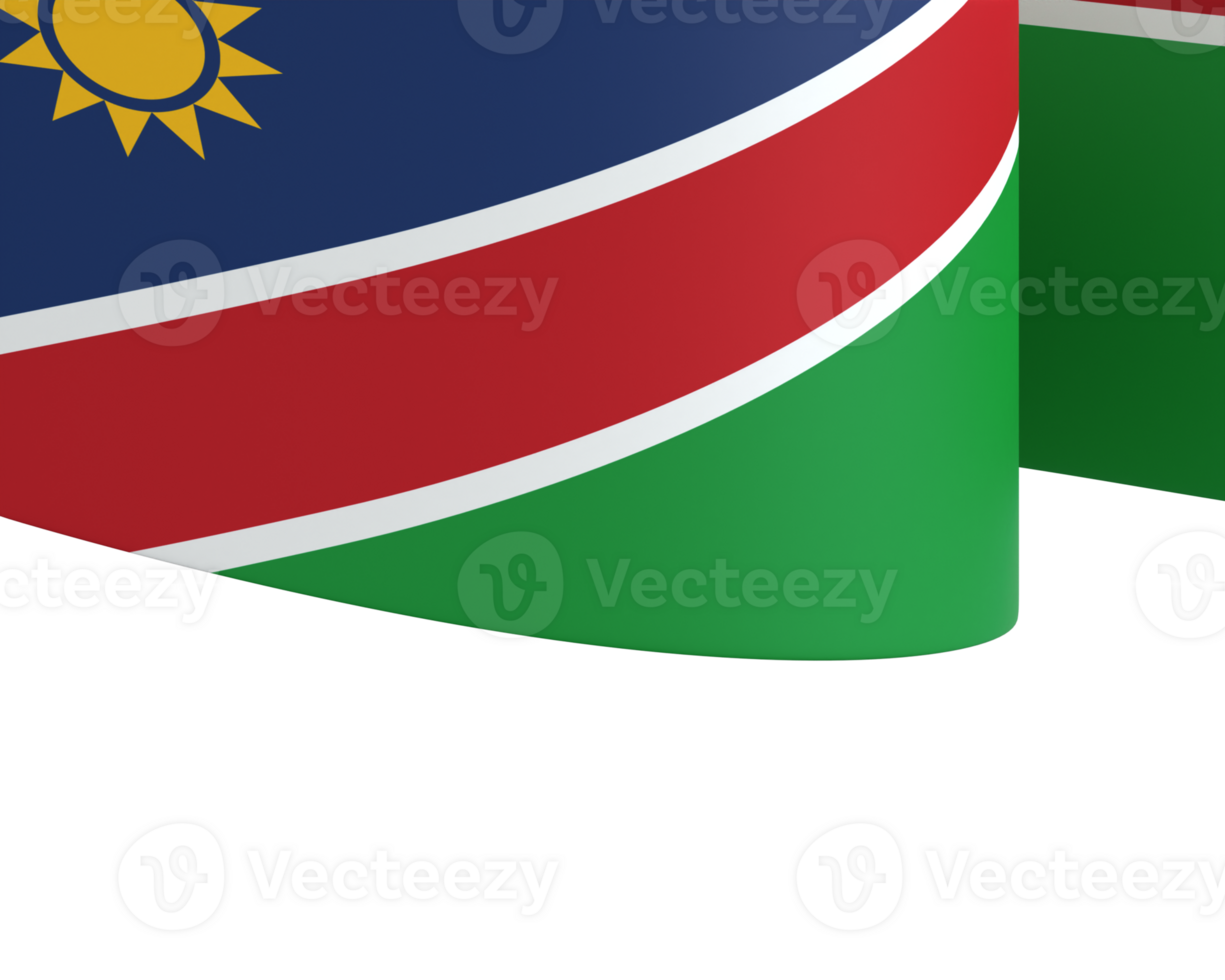 Namibia flag element design national independence day banner ribbon png