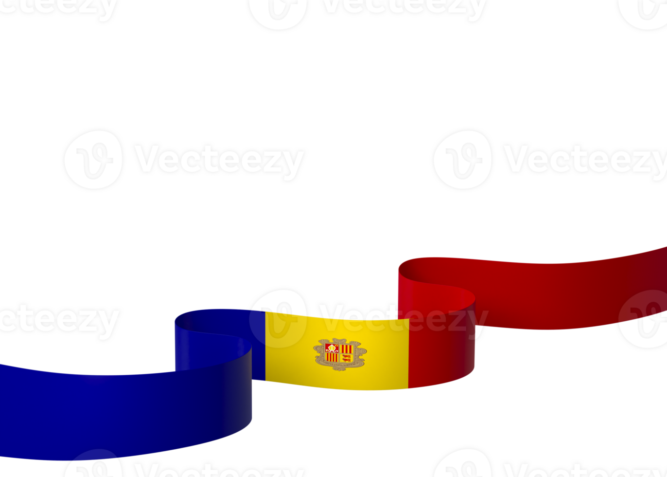 Andorra flag element design national independence day banner ribbon png