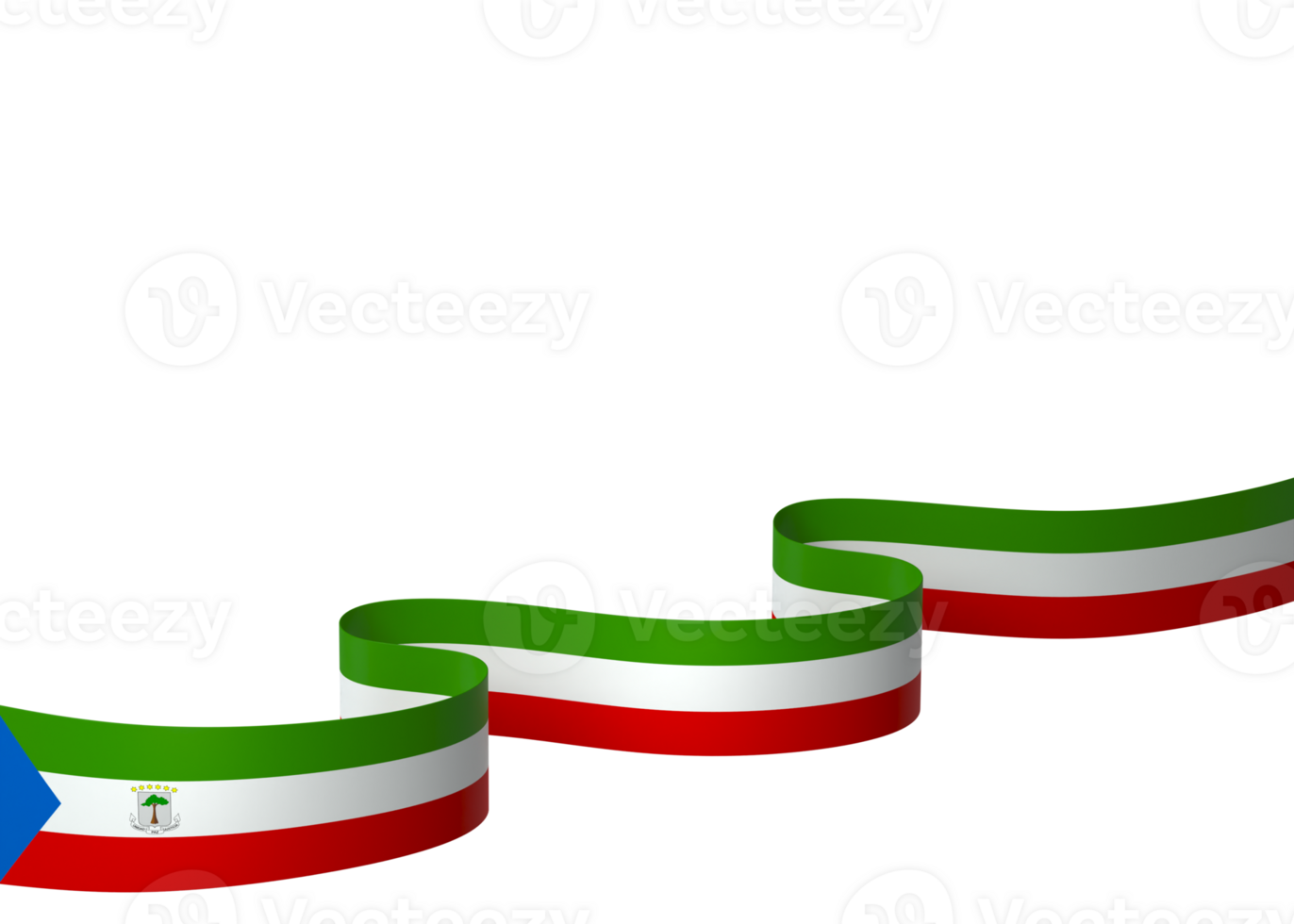 equatoriale Guinea bandiera elemento design nazionale indipendenza giorno bandiera nastro png