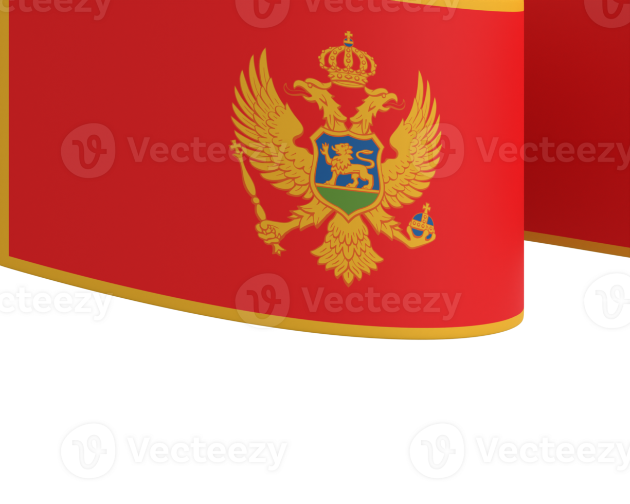 Montenegro flag element design national independence day banner ribbon png