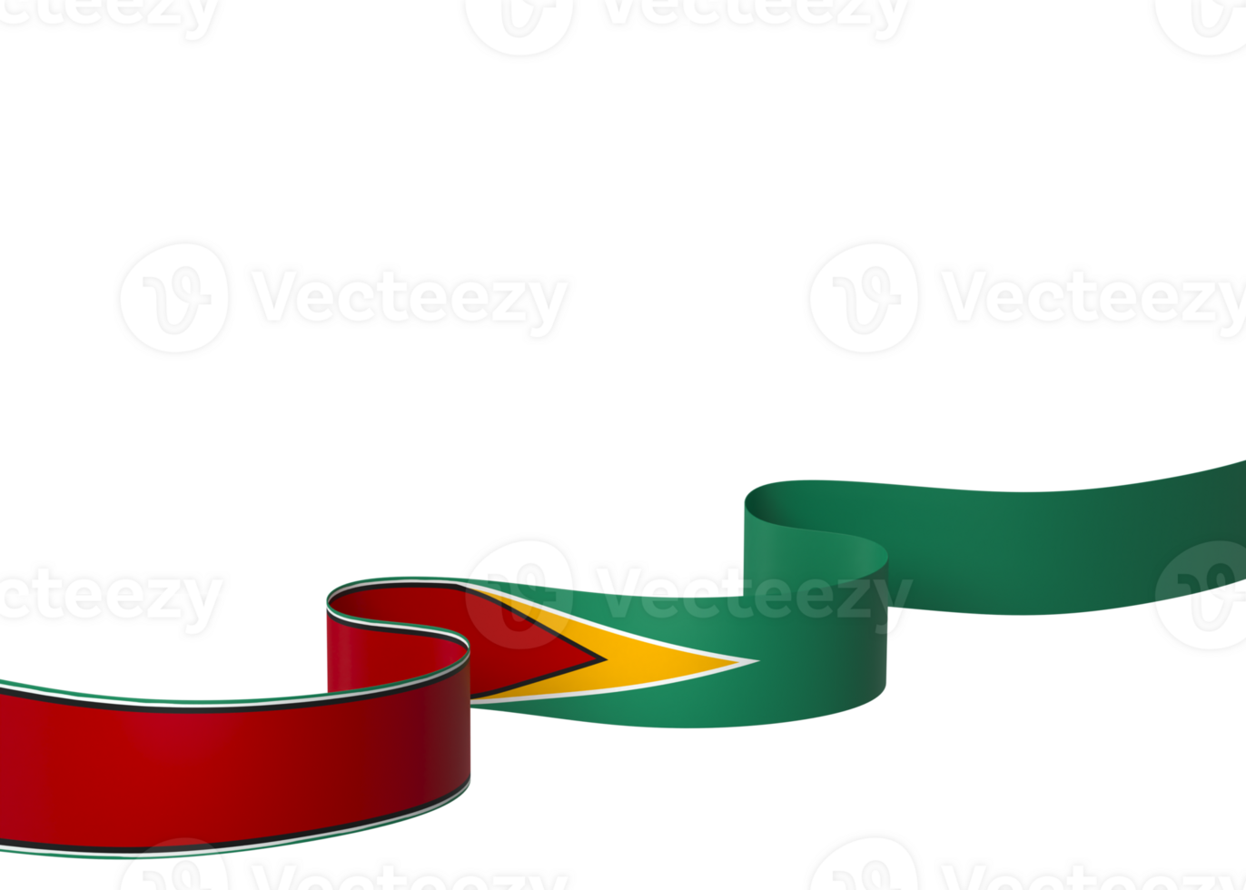 Guyana flag element design national independence day banner ribbon png