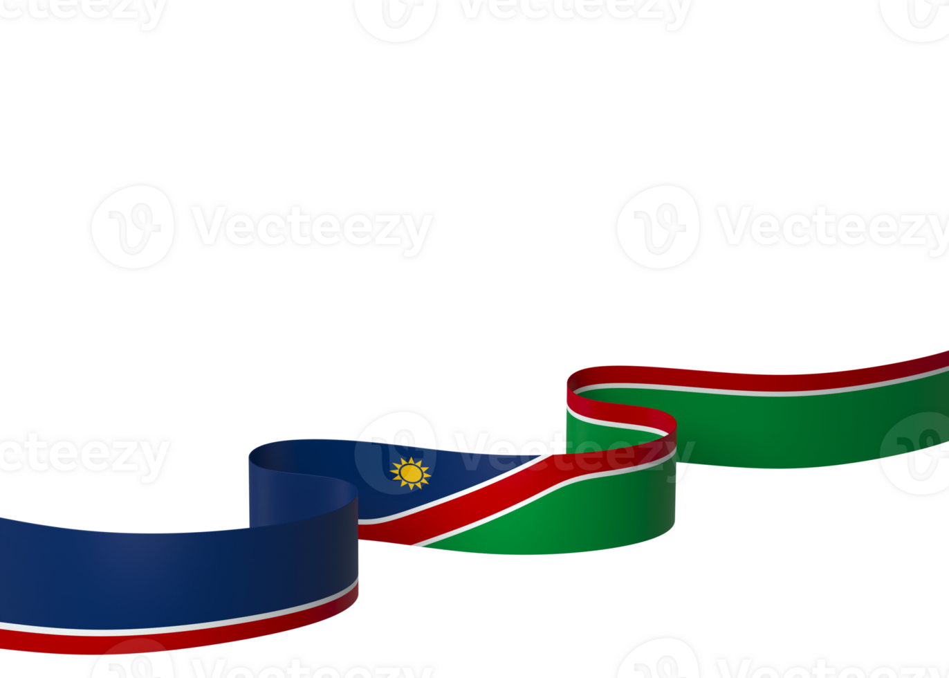 Namibia flag element design national independence day banner ribbon png
