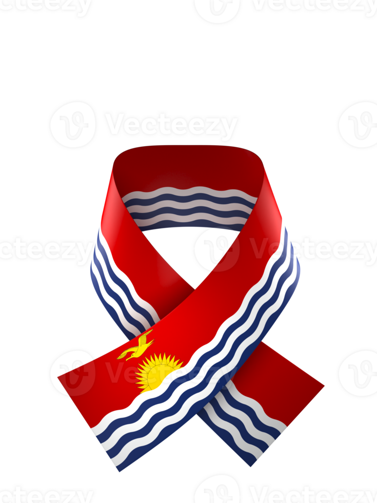 Kiribati flag element design national independence day banner ribbon png