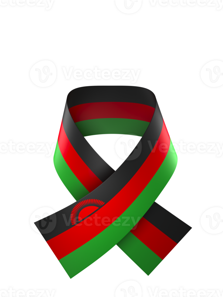 Malawi flag element design national independence day banner ribbon png