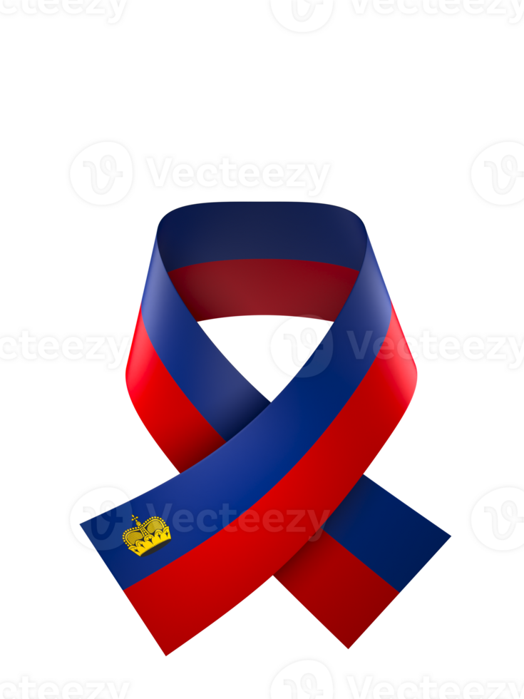 Liechtenstein flag element design national independence day banner ribbon png