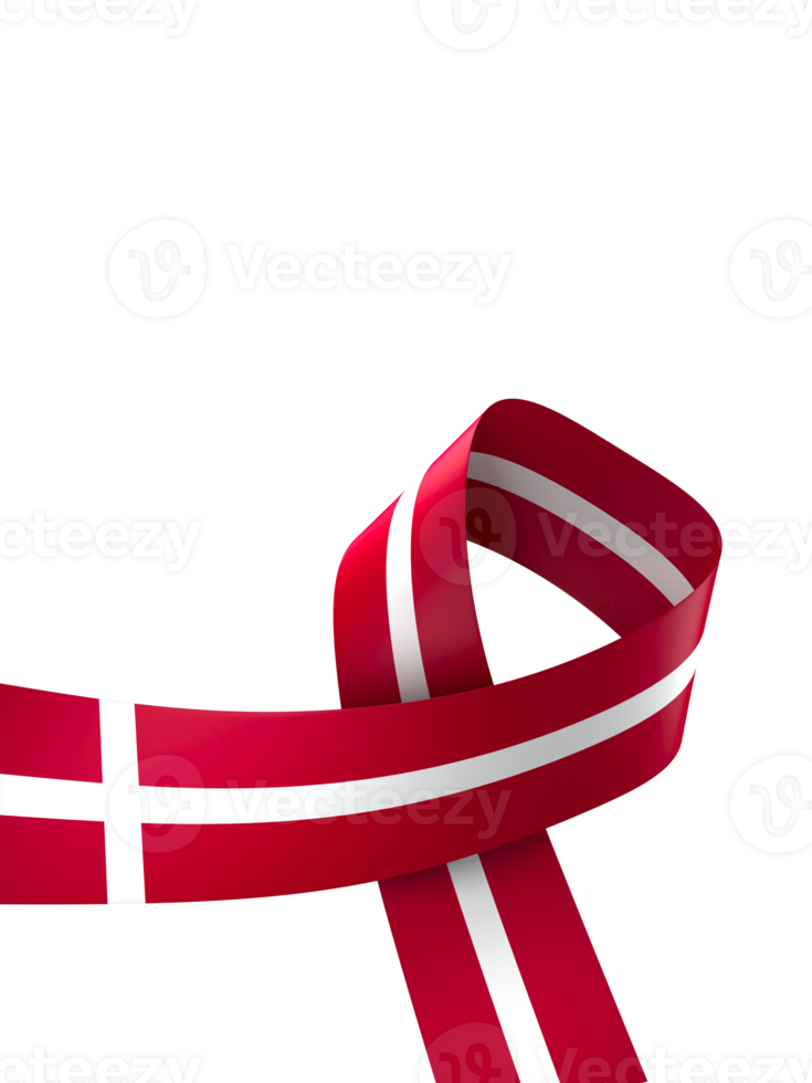 Denmark flag element design national independence day banner ribbon png