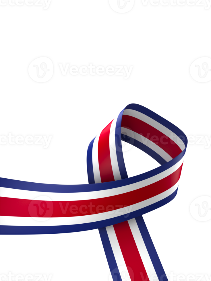 Costa Rica flag element design national independence day banner ribbon png