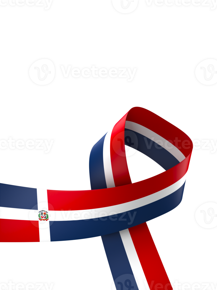 Dominican Republic flag element design national independence day banner ribbon png