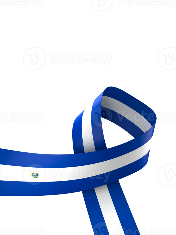 El Salvador flag element design national independence day banner ribbon png
