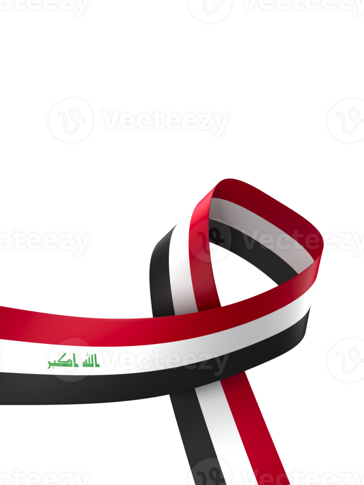 Iraq flag element design national independence day banner ribbon png