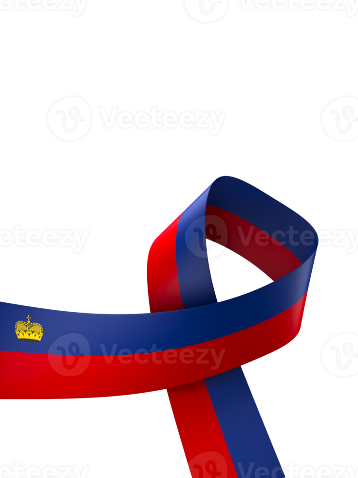 Liechtenstein flag element design national independence day banner ribbon png
