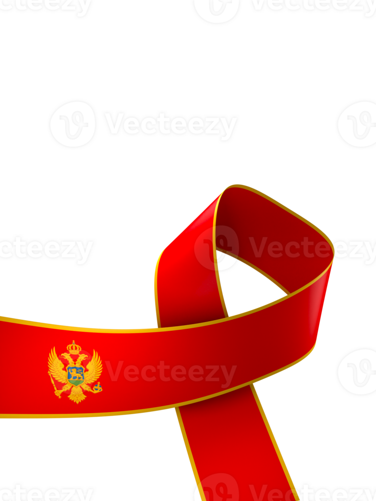 Montenegro flag element design national independence day banner ribbon png