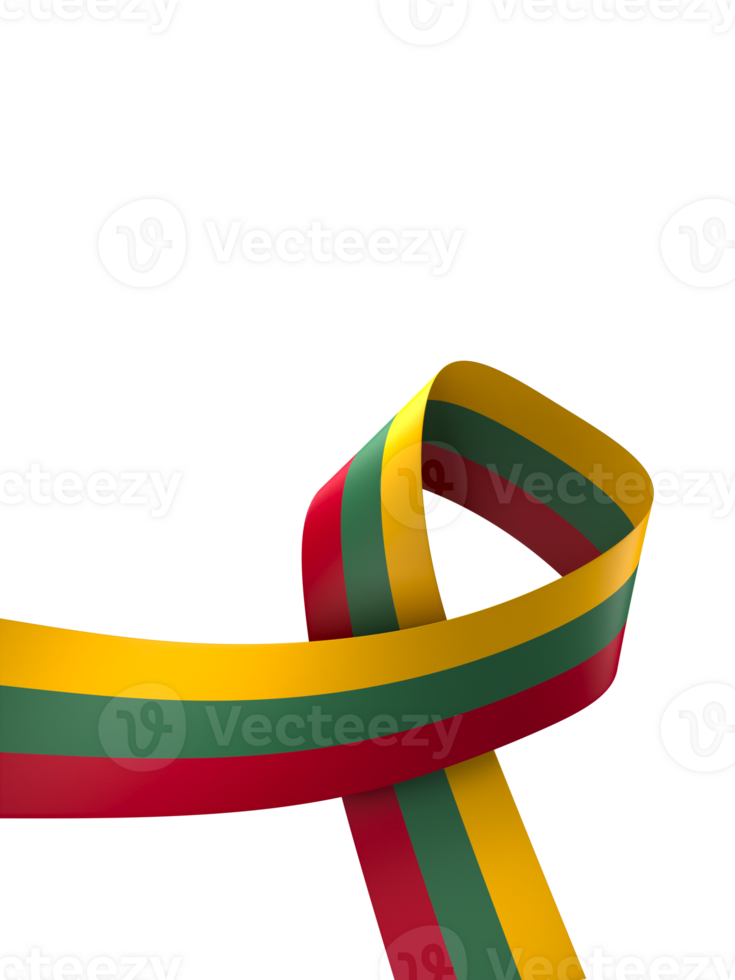 Lithuania flag element design national independence day banner ribbon png