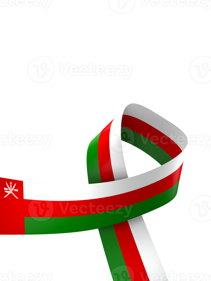 Oman flag element design national independence day banner ribbon png