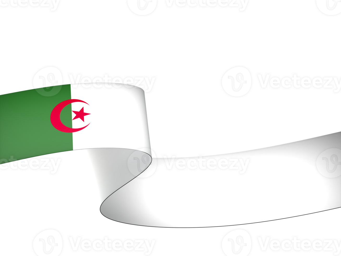 Algérie drapeau élément conception nationale indépendance journée bannière ruban png