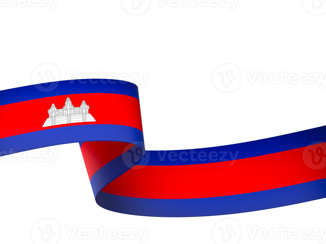 Cambodia flag element design national independence day banner ribbon png