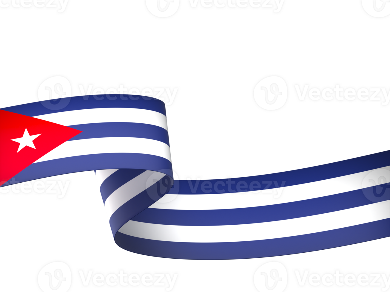 Kuba Flagge Element Design National Unabhängigkeit Tag Banner Band png