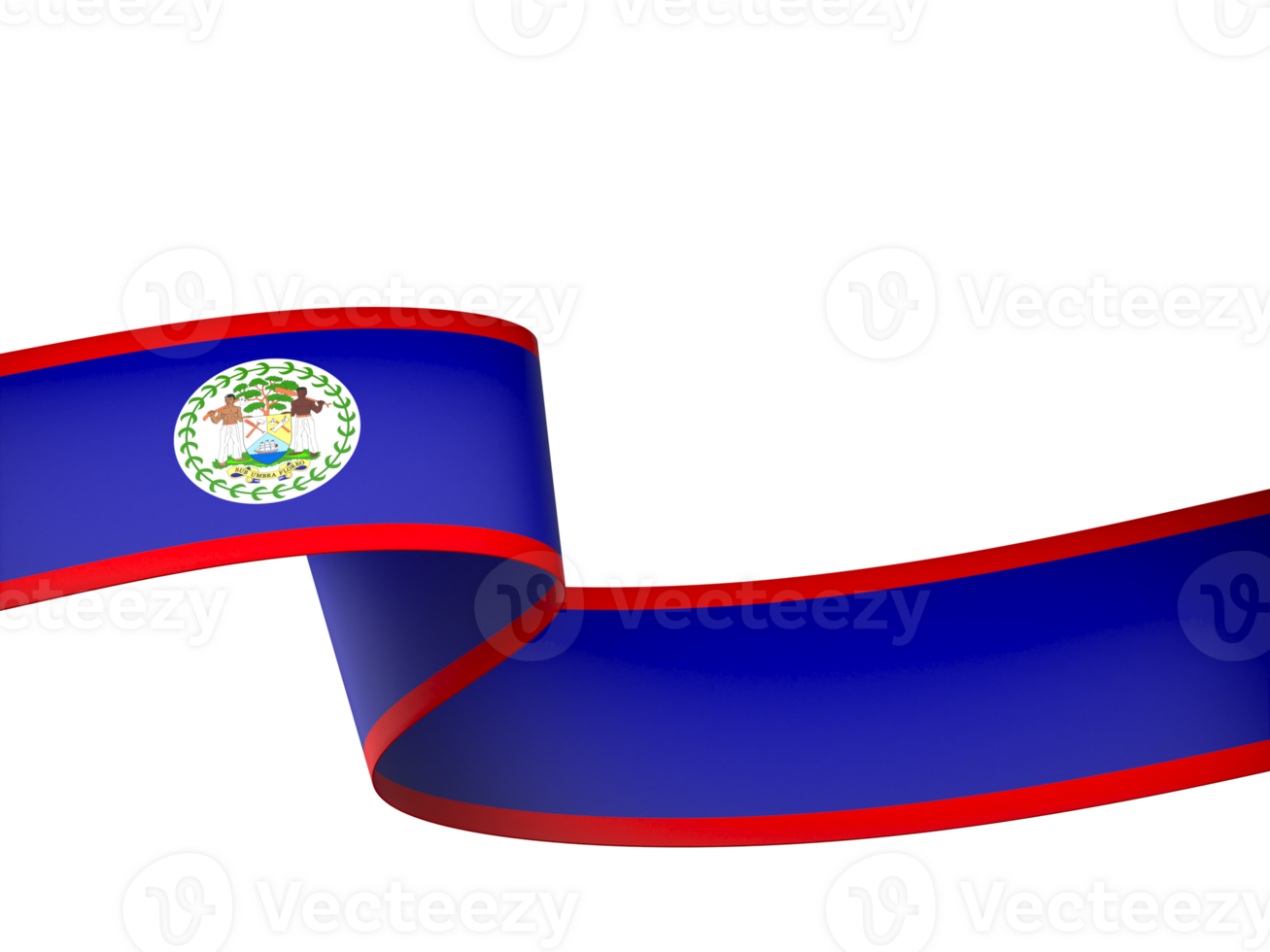 Belize flag element design national independence day banner ribbon png