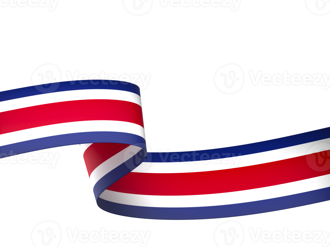 Costa Rica flag element design national independence day banner ribbon png