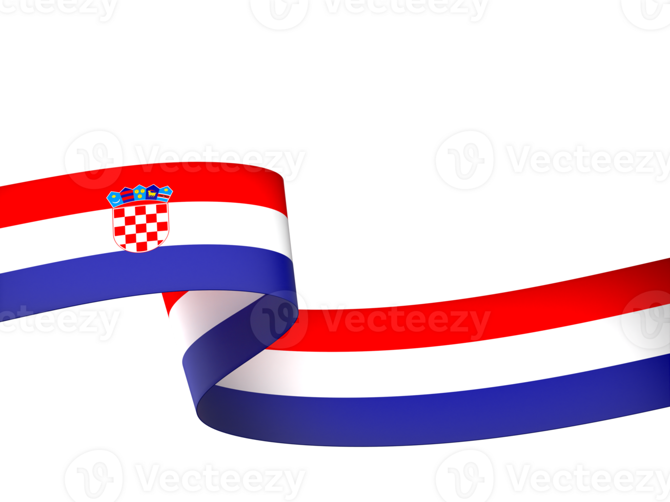 Croatia flag element design national independence day banner ribbon png
