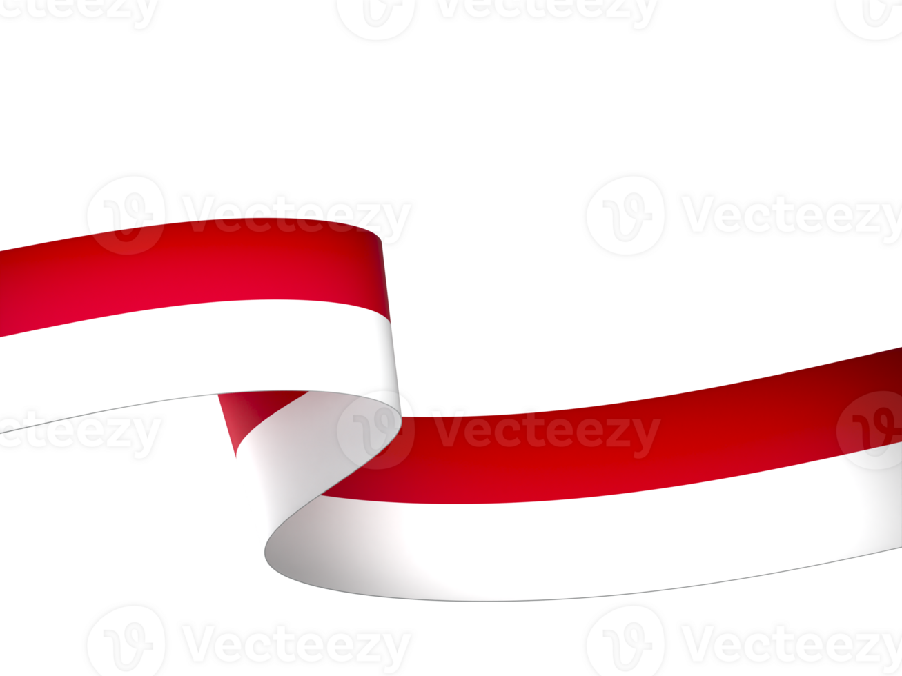 Indonesia flag element design national independence day banner ribbon png