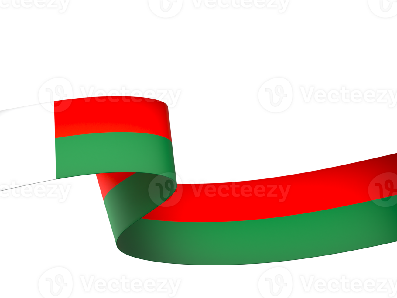 Madagascar flag element design national independence day banner ribbon png