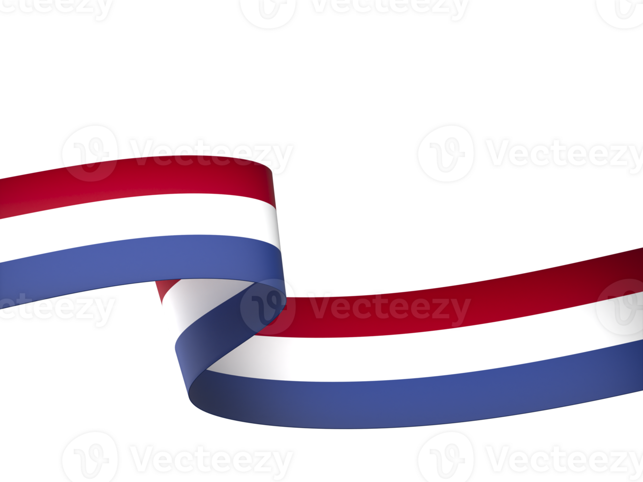 Netherlands flag element design national independence day banner ribbon png