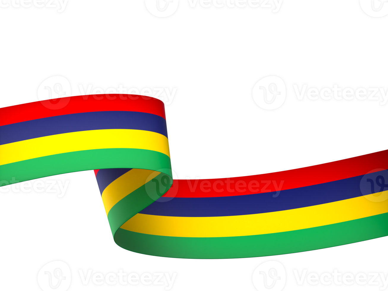 Mauritius flag element design national independence day banner ribbon png
