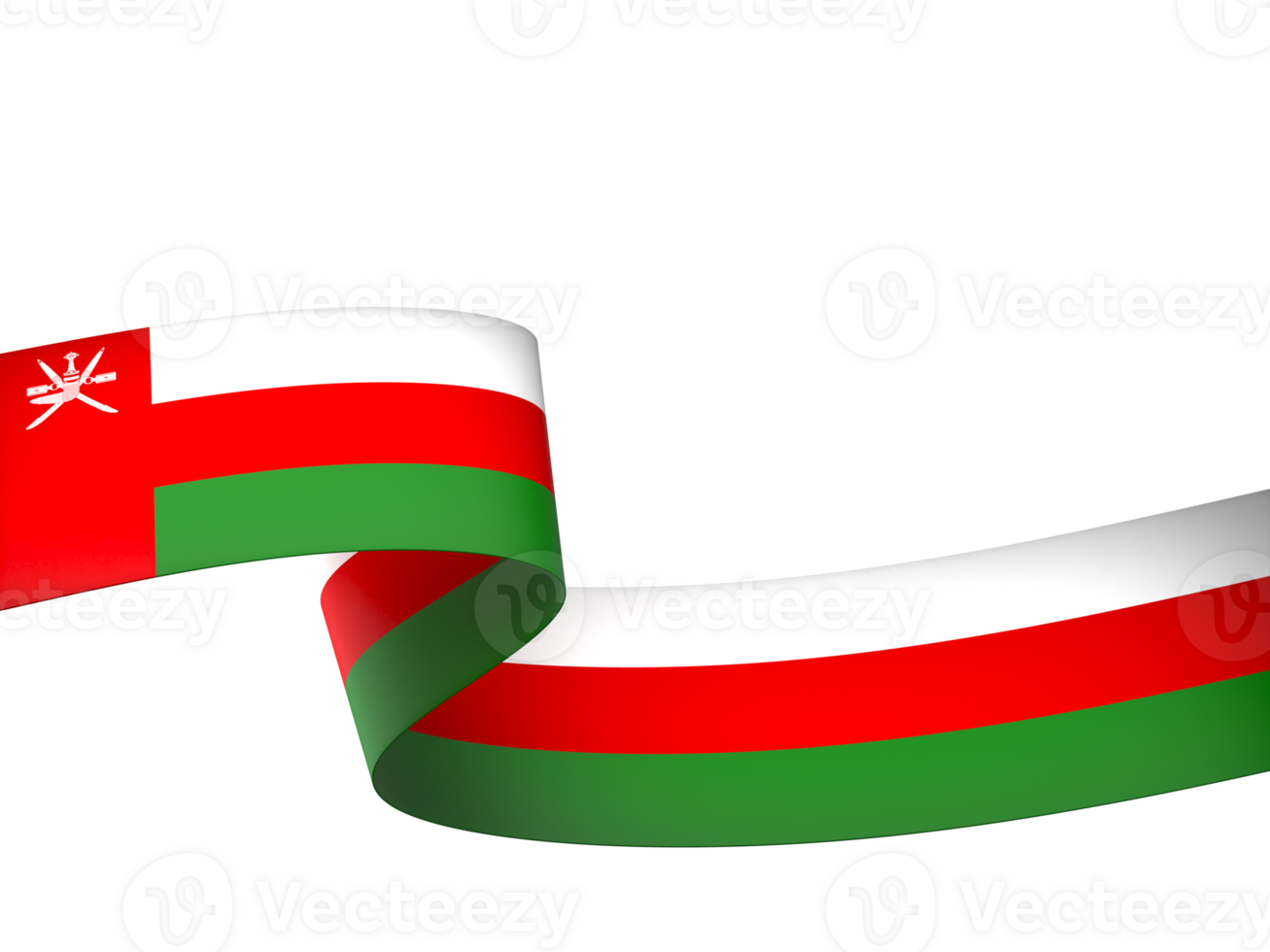 Oman flag element design national independence day banner ribbon png