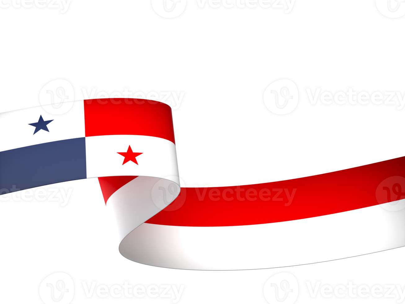 Panama flag element design national independence day banner ribbon png