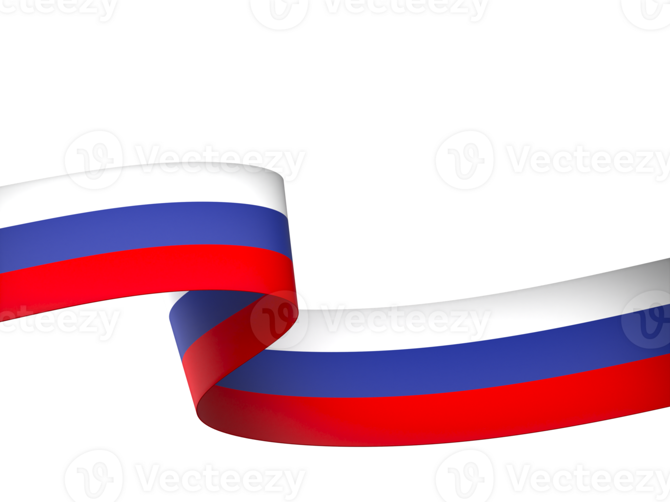 Russia flag element design national independence day banner ribbon png