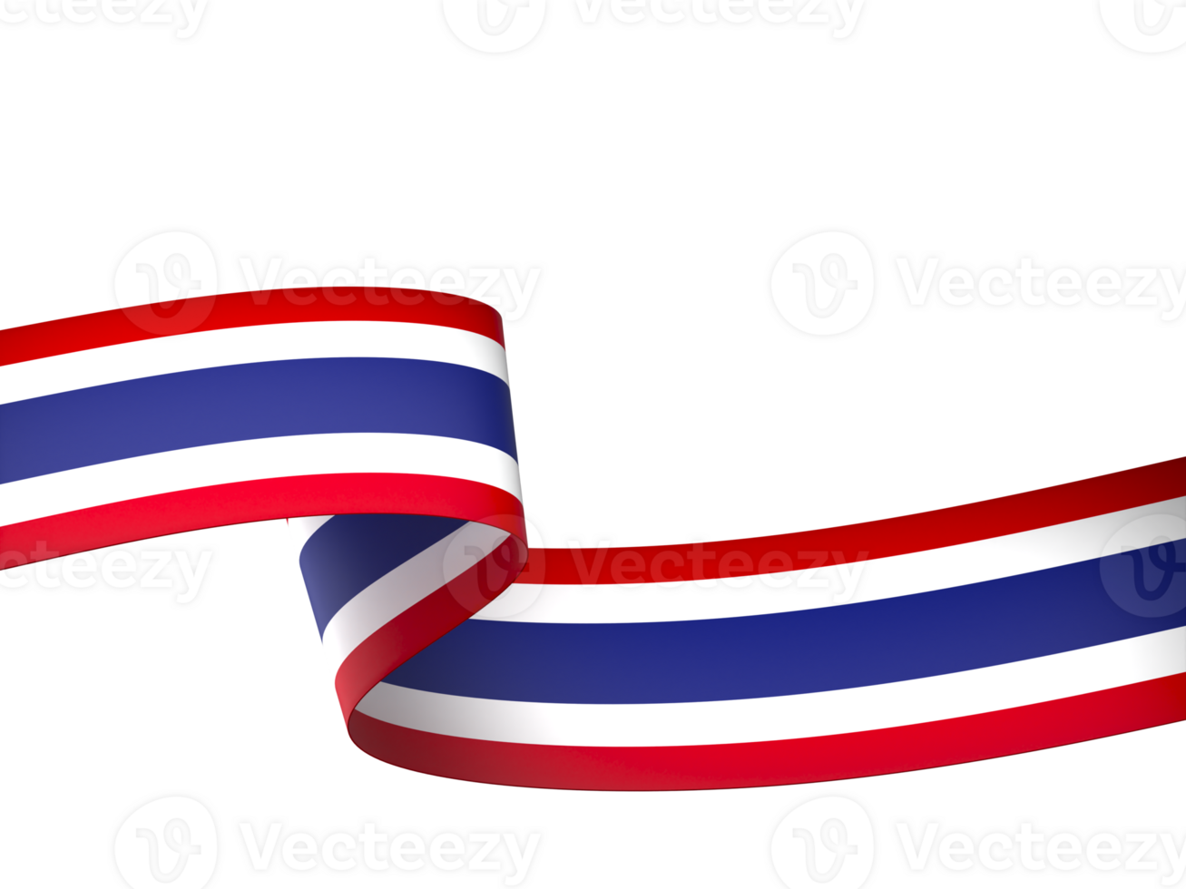 Thailand flag element design national independence day banner ribbon png