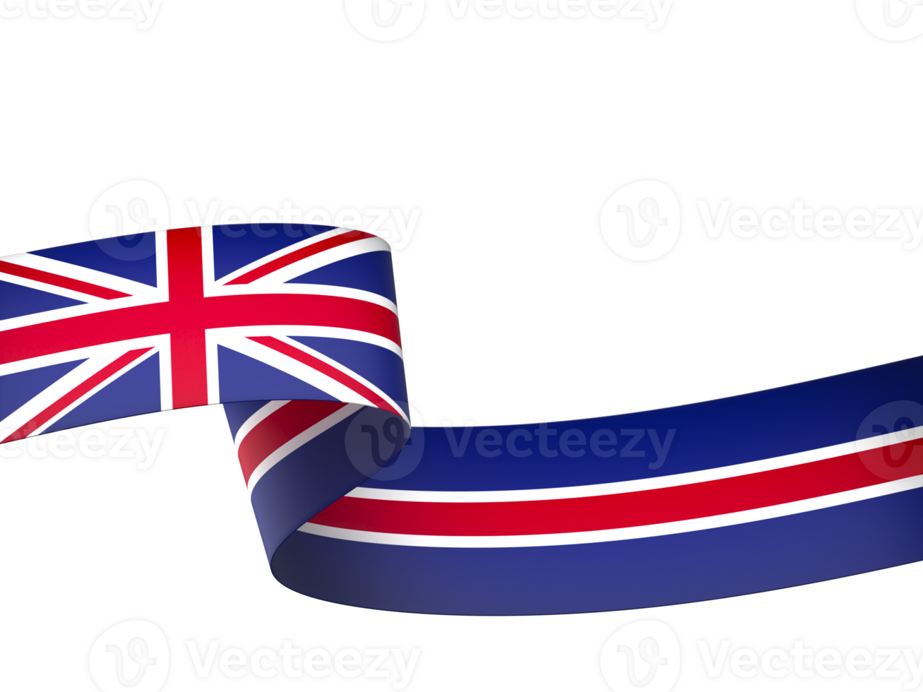 United Kingdom flag element design national independence day banner ribbon png