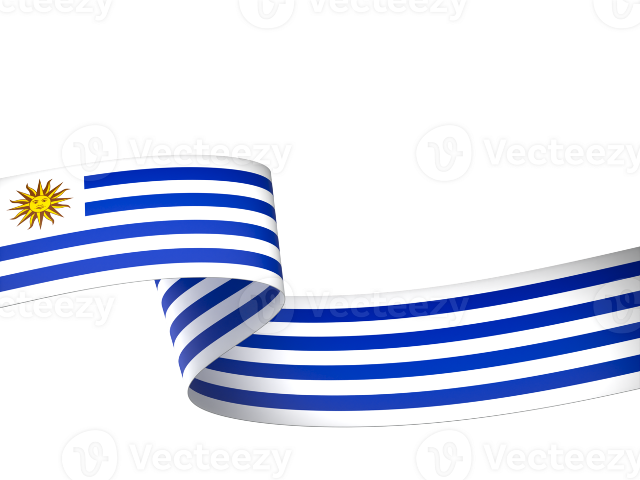 Uruguay flag element design national independence day banner ribbon png
