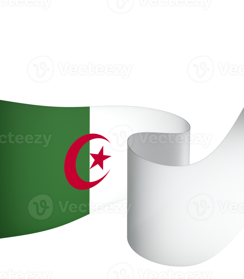 Algérie drapeau élément conception nationale indépendance journée bannière ruban png