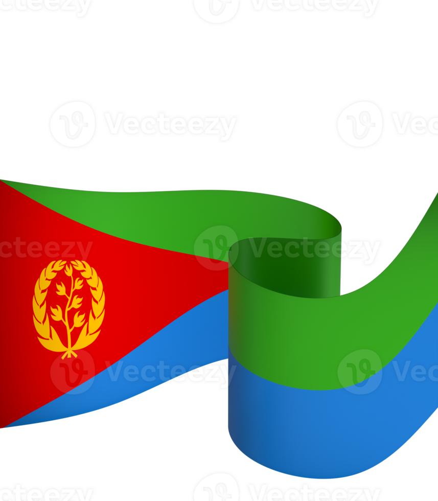 Eritrea flag element design national independence day banner ribbon png