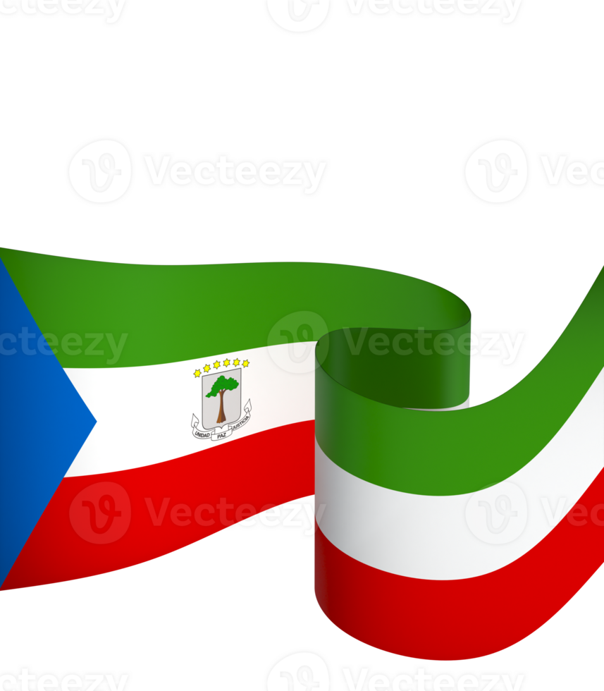 Equatorial Guinea flag element design national independence day banner ribbon png