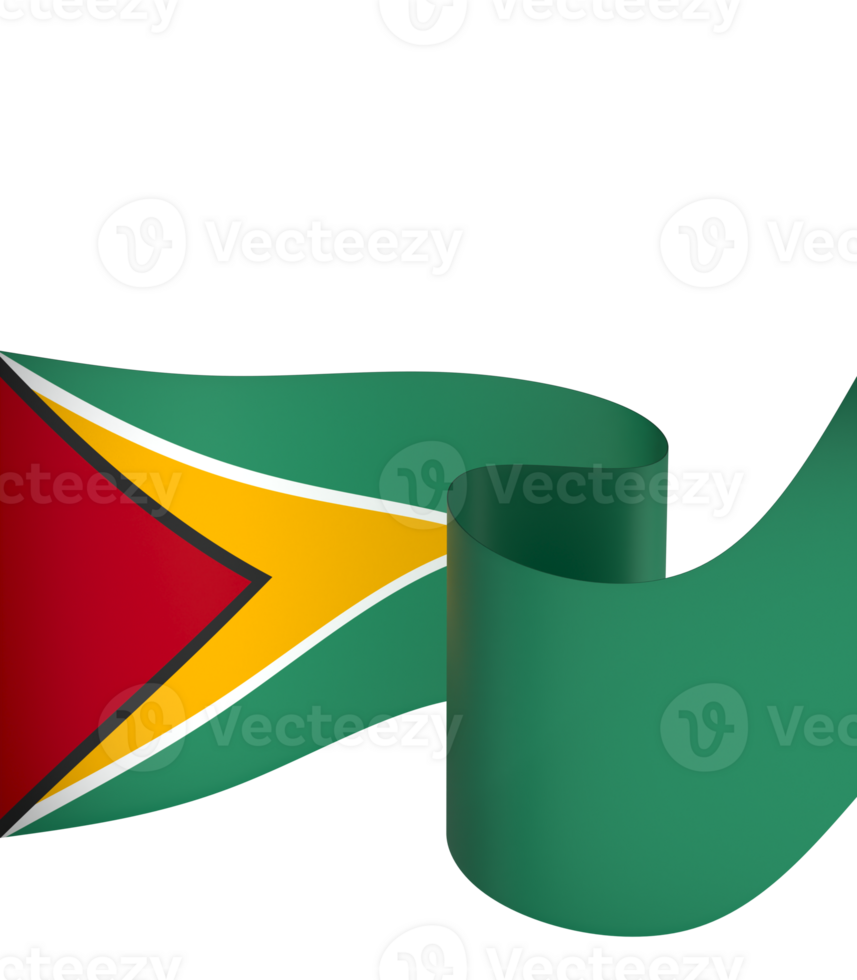 Guyana flag element design national independence day banner ribbon png