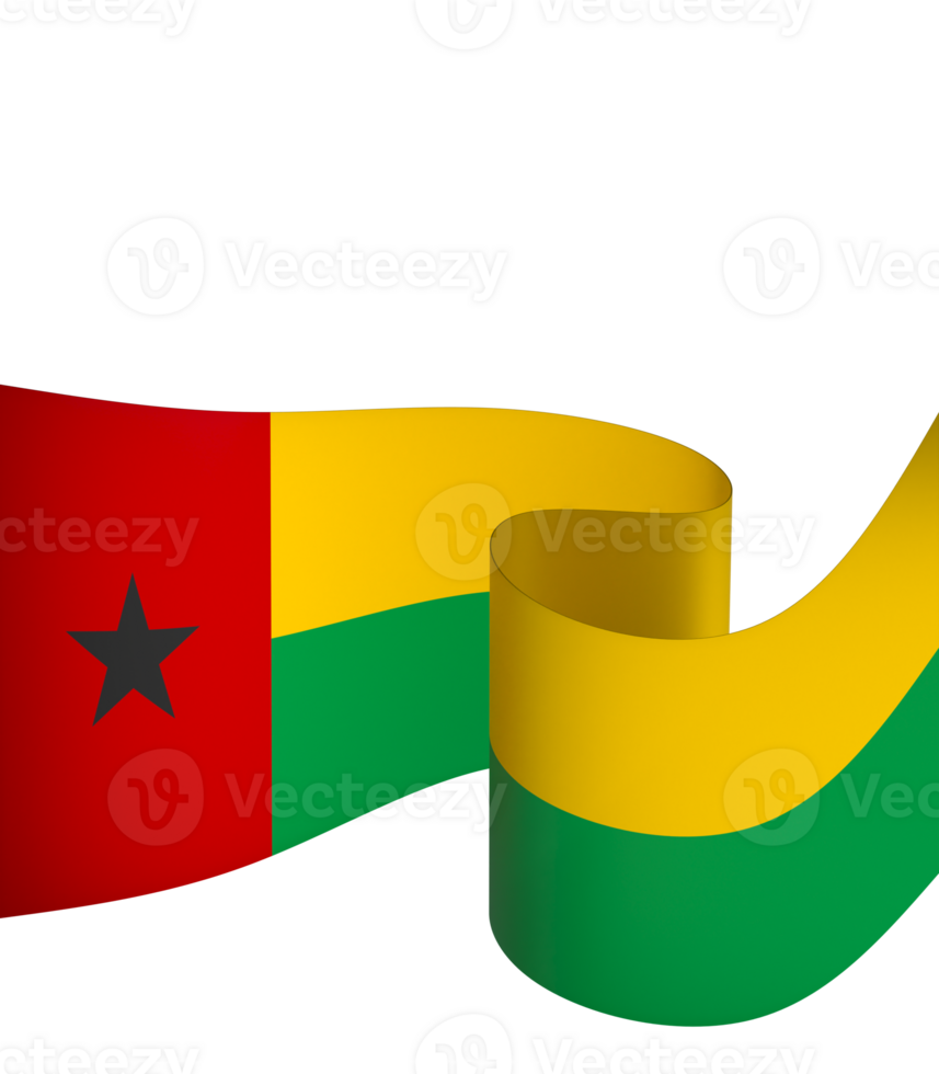 Guinea Bissau flag element design national independence day banner ribbon png