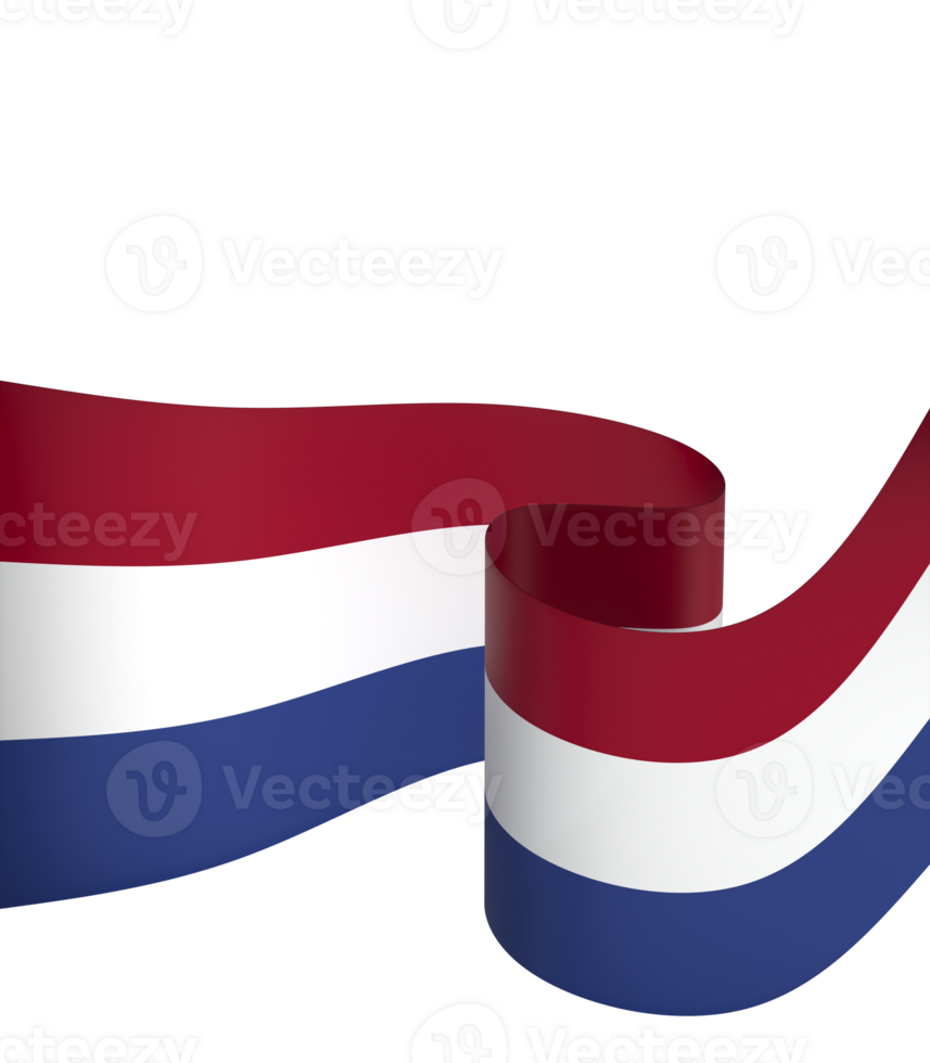 Netherlands flag element design national independence day banner ribbon png