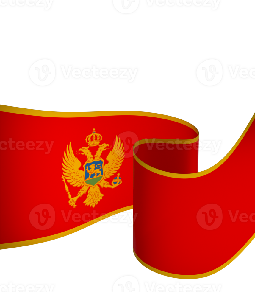Montenegro flag element design national independence day banner ribbon png