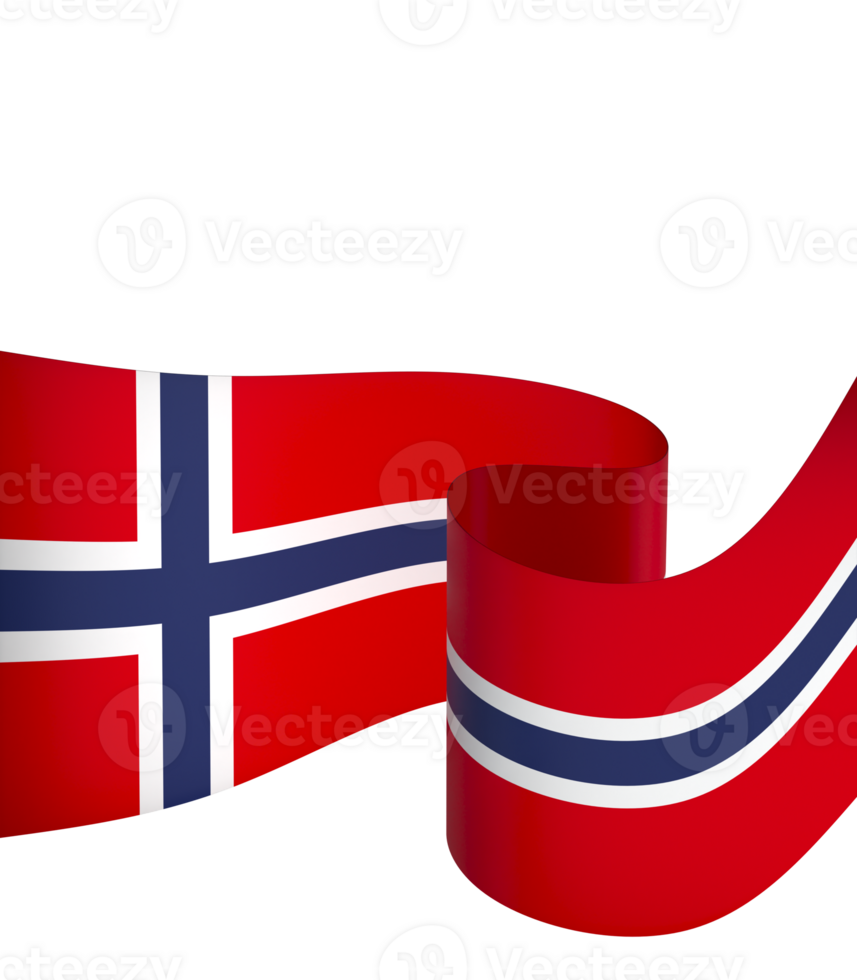 Norway flag element design national independence day banner ribbon png