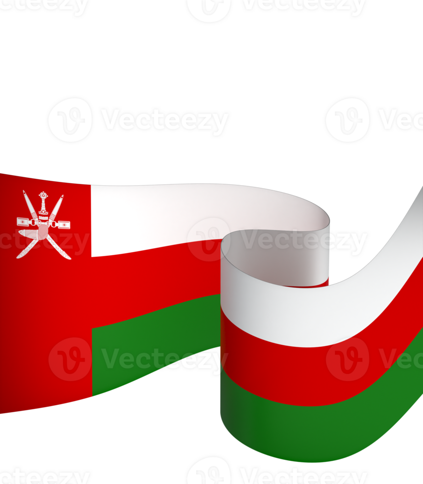 Oman flag element design national independence day banner ribbon png